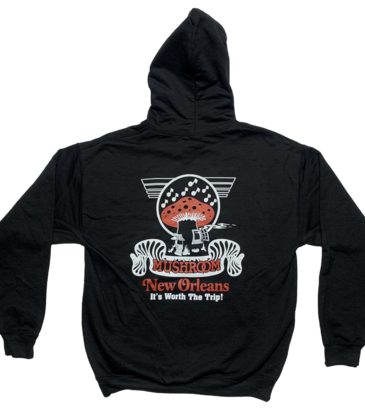 Mushroom Mushroom Classic Logo Pullover Hoodie Black