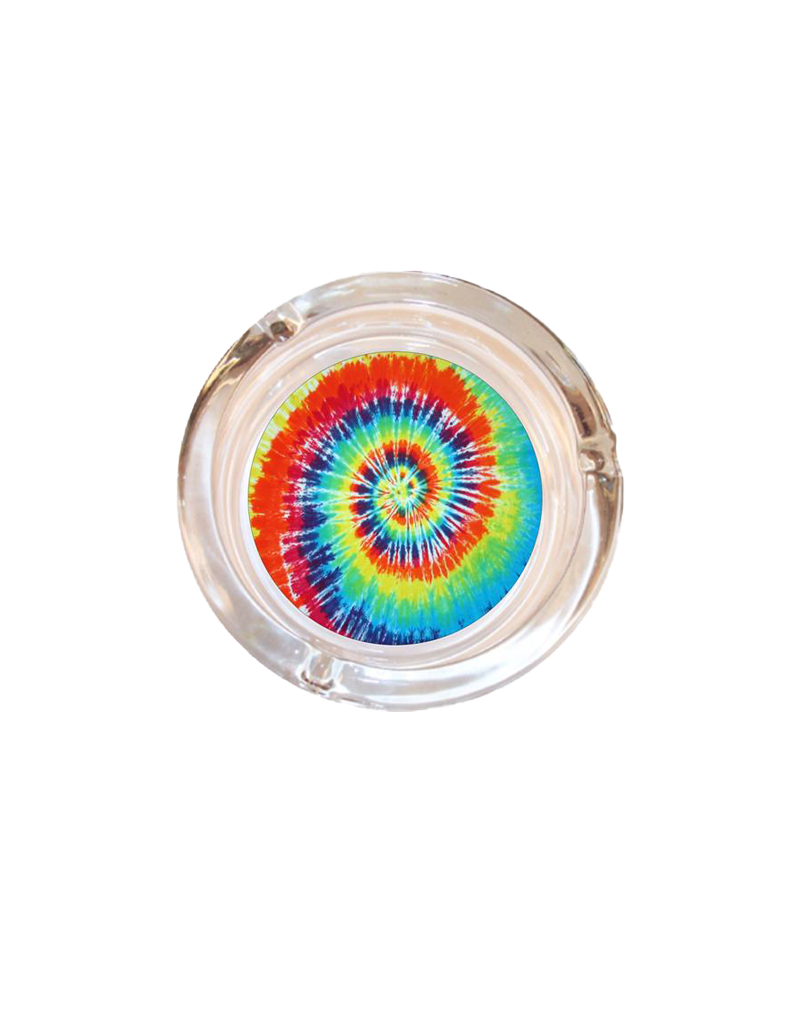 4" Diameter Tie Dye Glass Ashtray