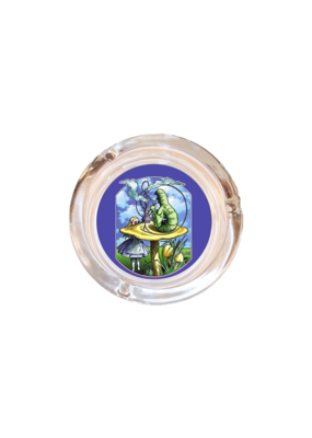 4" Diameter Alice In Wonderland Glass Ashtray