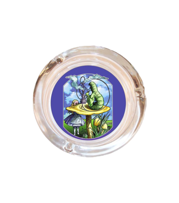 4" Diameter Alice In Wonderland Glass Ashtray