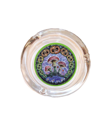 4" Diameter Mushroom 2000 Glass Ashtray