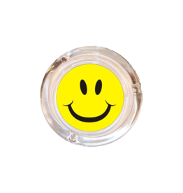 4" Diameter Smiley Face Glass Ashtray