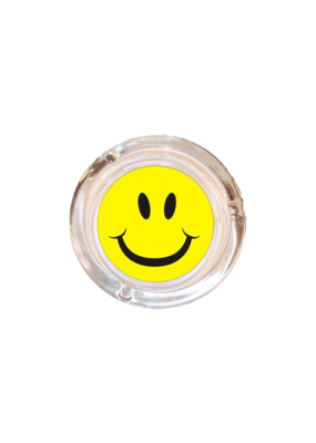 4" Diameter Smiley Face Glass Ashtray