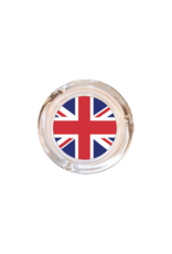 4" Diameter Union Jack British Flag  Glass Ashtray