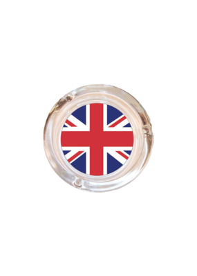 4" Diameter Union Jack British Flag  Glass Ashtray