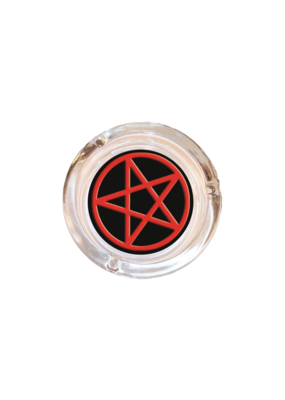 4" Diameter Pentagram Glass Ashtray