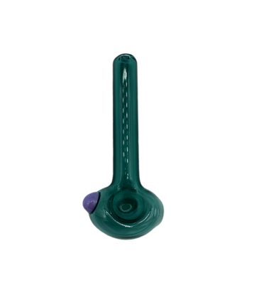 WWW Glass 3.25" Import Slayer Lake Green Hand Pipe With Color Accent