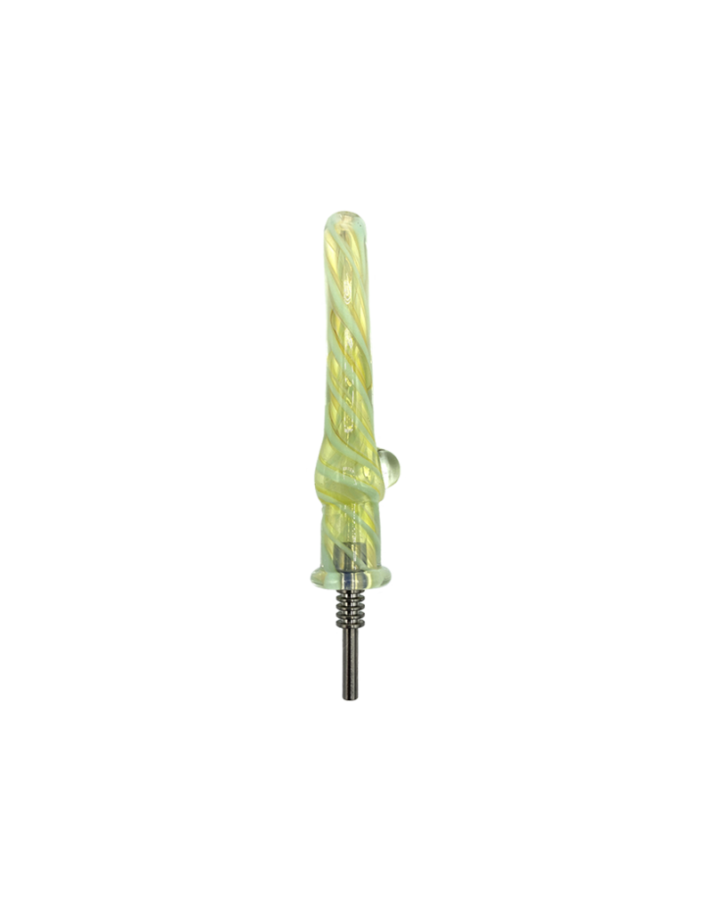 4.25" Kitchen Ultra Violet Nectar Collector With Titanium Tip Ms. Pistachio