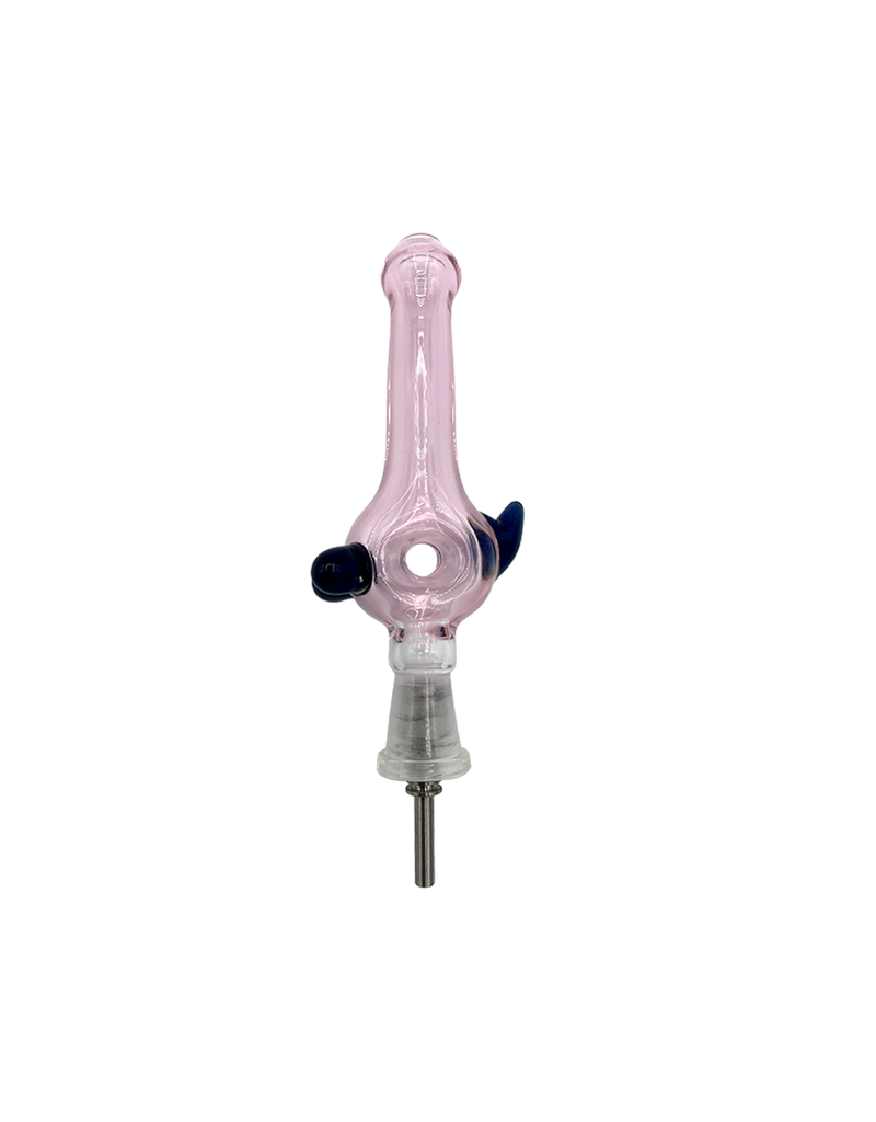 5" Mears Pink Donut Nectar Collector With Titanium Tip