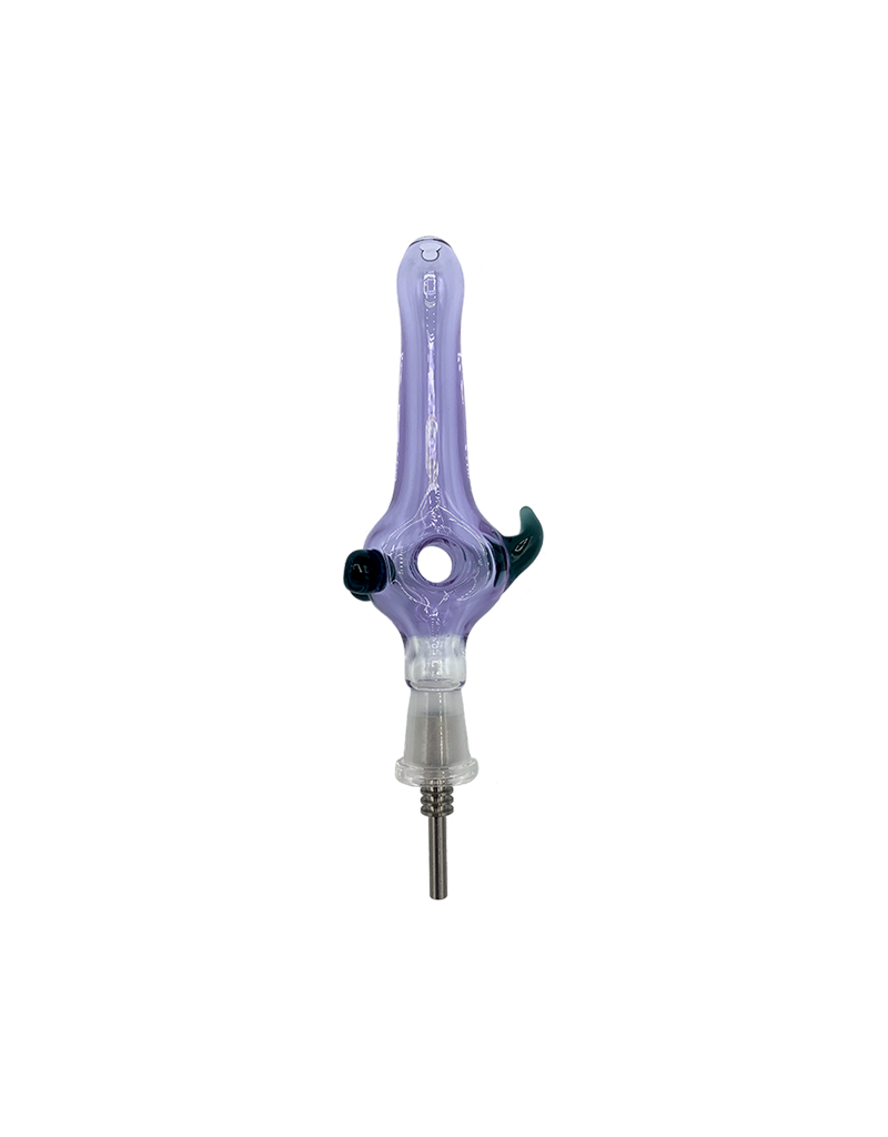 5" Mears Purple Donut Nectar Collector With Titanium Tip