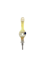 4.5"  Kitchen Wrap and Rake Donut Nectar Collector Titanium Tip White