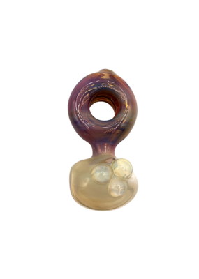 4.5" Deviant Gold and Silver Fumed Donut Hand Pipe