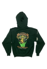 Mushroom Hand Of Peace Zip-Up Hoodie Forest Green