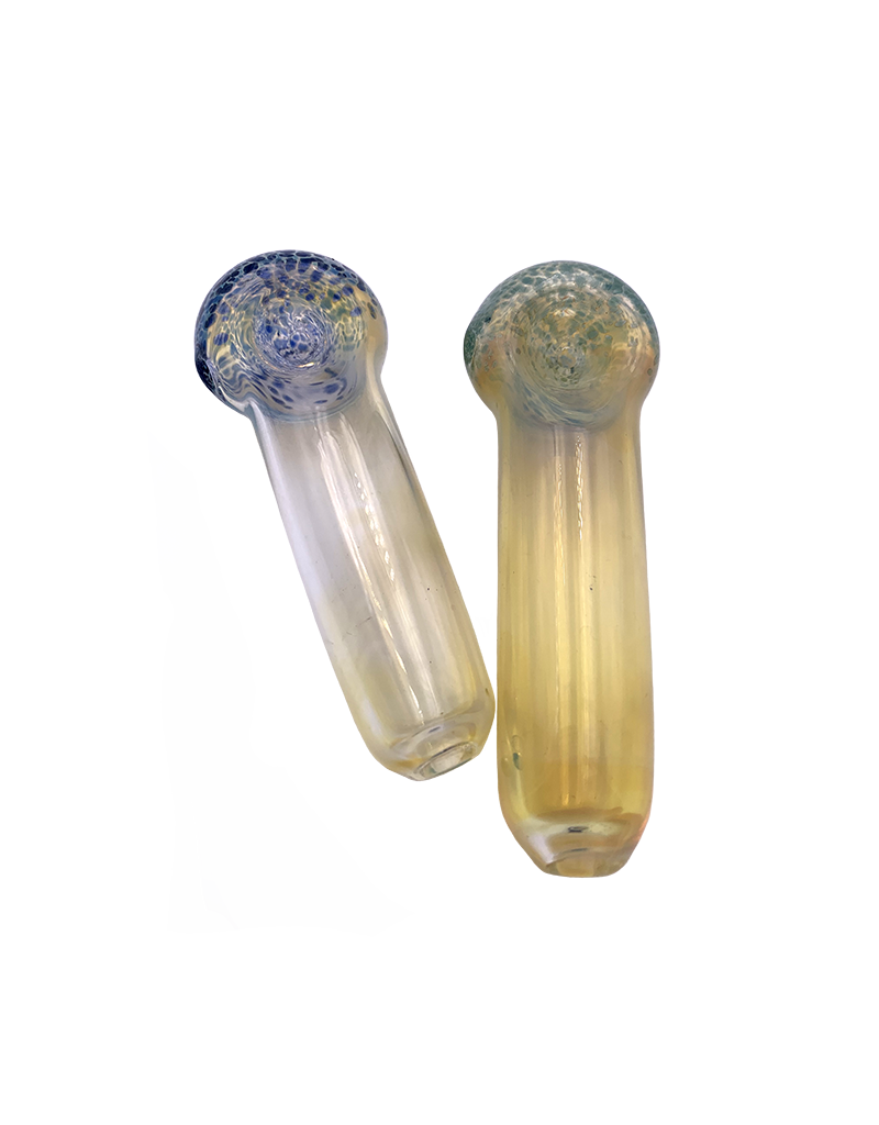 4" Franticus Silver Fumed Speckle Head Hand Pipe