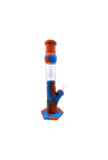 12" Silicone Water Pipe With Removable Glass Showerhead Perc