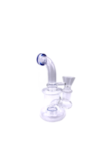 6" Bent Neck Showerhead Water Pipe With Color Accent