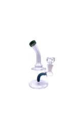 6" Bent Neck Water Pipe With Color Accent