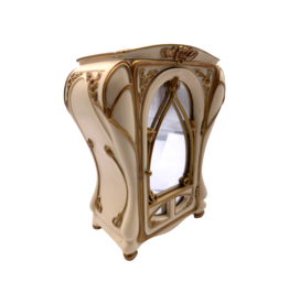 Art Nouveau - Ornate Cabinet Style Jewelry Box 8"H