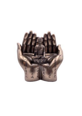 Sakyamuni Meditating  In Hands Statue 6"H