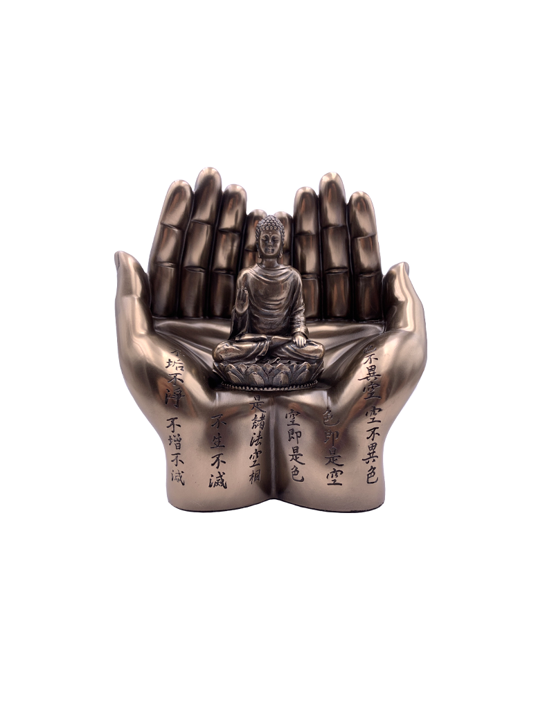 Sakyamuni Meditating  In Hands Statue 6"H