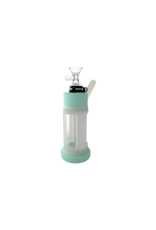 Stonerware 6" Piece Silicone and Glass Water Pipe Tiffany / White