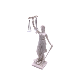 Lady Justice Statue Marble Finish 8"H