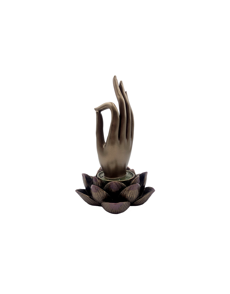 Buddha Hand on Lotus Incense Holder