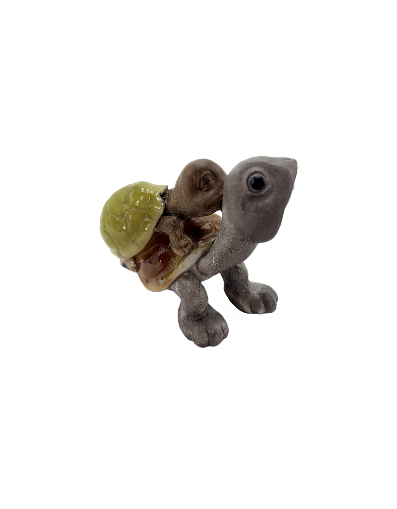 Tortoise with Baby Figurine 2.25"H