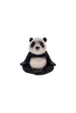 Cute Yoga Panda Meditating in Lotus Pose Figurine 2.5"H