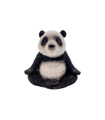 Cute Yoga Panda Meditating in Lotus Pose Figurine 2.5"H