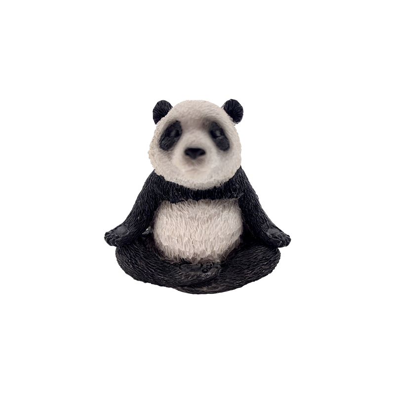 Cute Yoga Panda Meditating in Lotus Pose Figurine 2.5H
