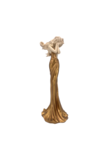 Art Nouveau - Lady Napping Candle Holder 12.5"H
