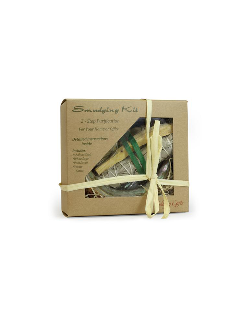 Smudging Kit Palo Santo - Sage - Yerba Santa - Abalone shell - with  Purification