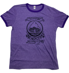 Mushroom Vintage Ringer T-Shirt Purple