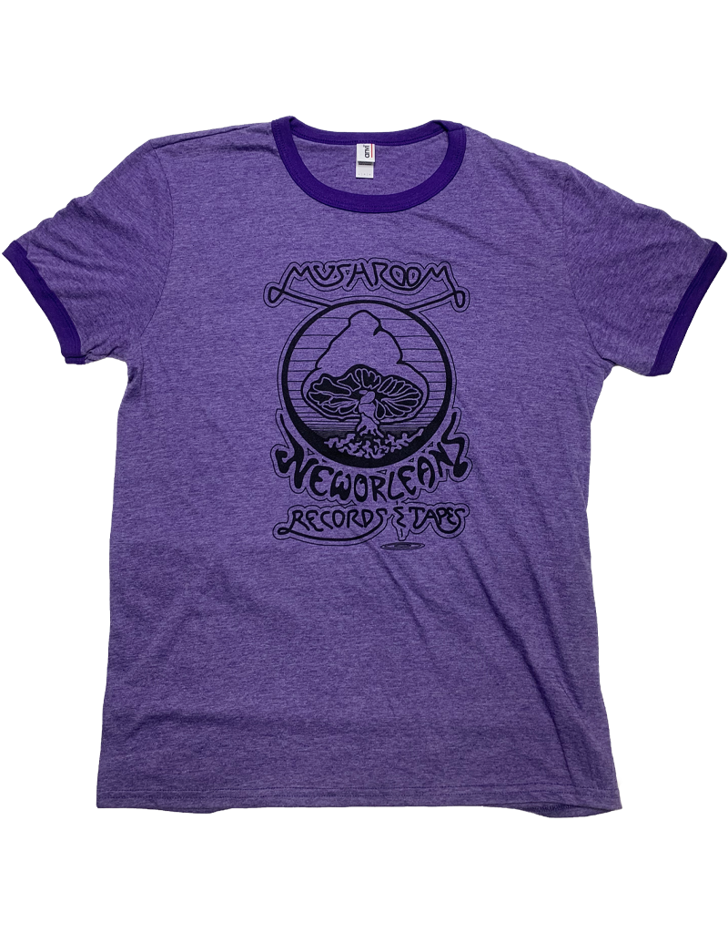 Mushroom Vintage Ringer T-Shirt Purple