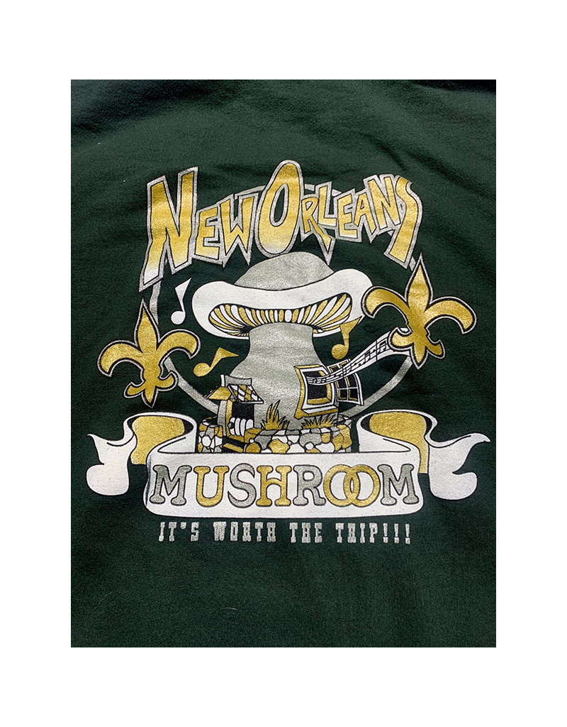 Mushroom Fleur De Lis Pullover Hoodie Forest Green