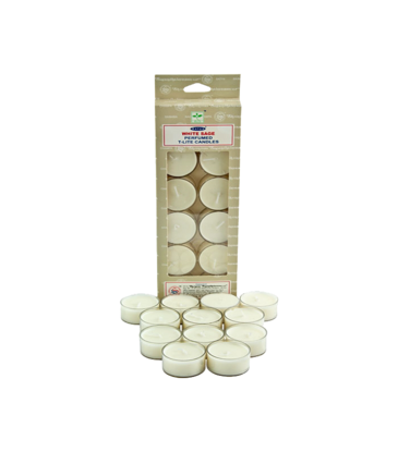 Satya Satya White Sage Tea Light Candles 12 Pack