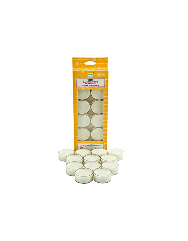 Satya Sandalwood Tea Light Candles 12 Pack