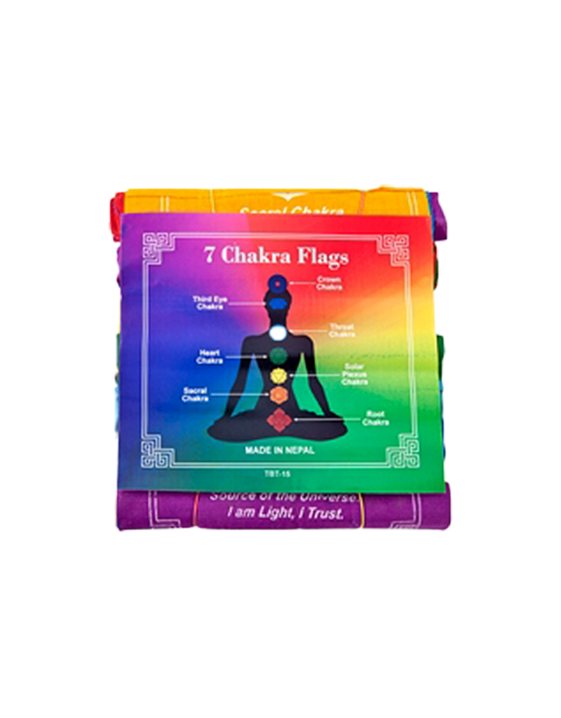 Chakra Prayer Flags 7 Count