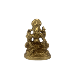 Lord Ganesh Brass Statue 2.5"H