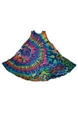 Tie Dye Renee Lycra Dress Aqua Rainbow