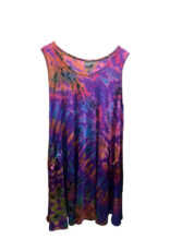 Tie Dye Renee Lycra Dress Rainbow Purp