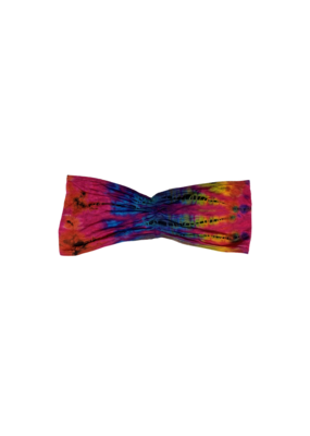 Tie Dye Lycra Tube Top Pink Rainbow