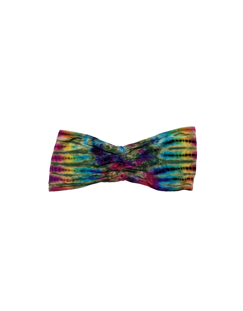 Tie Dye Lyrca Tube Top Rainbow Swamp