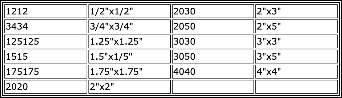 Jewelry Apple Bags Size Chart