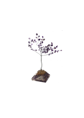 Amethyst Gem Tree With Orgone Base 6"H