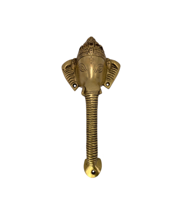 Lord Ganesh Brass Door Handle 9.5"H x 3.25"W