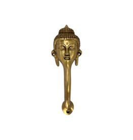Lord Buddha Brass Door Handle 9.5"H x 3.25"W