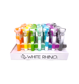 White Rhino Glow in The Dark Dabtainer Silicone Straw