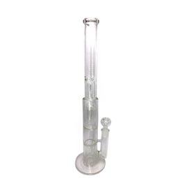 19" Double Chamber Upside Down Barrel & 8 Arm Tree Perc Water Pipe